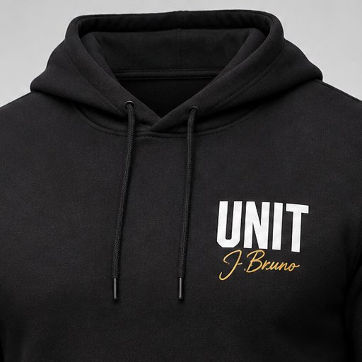 UNIT over J Bruno gold script chest stack